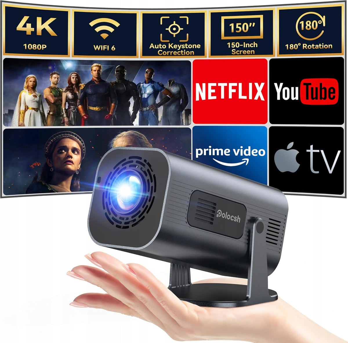 LCD projector Polocsh P6 white