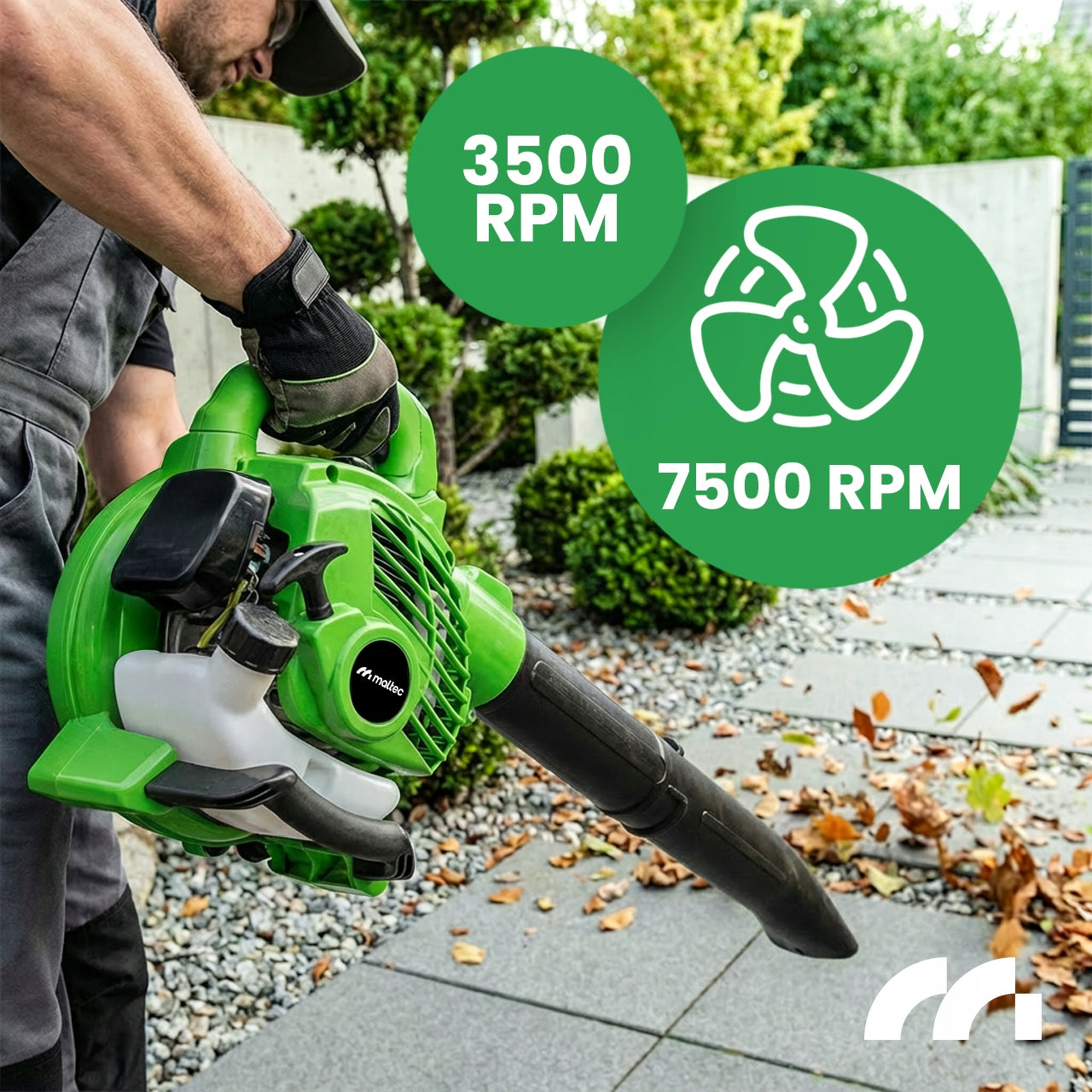 LEAF BLOWER COMBUSTION GARDEN VACUUM CLEANER WITH SHREDDER 3in1 370km/h Brand Maltec