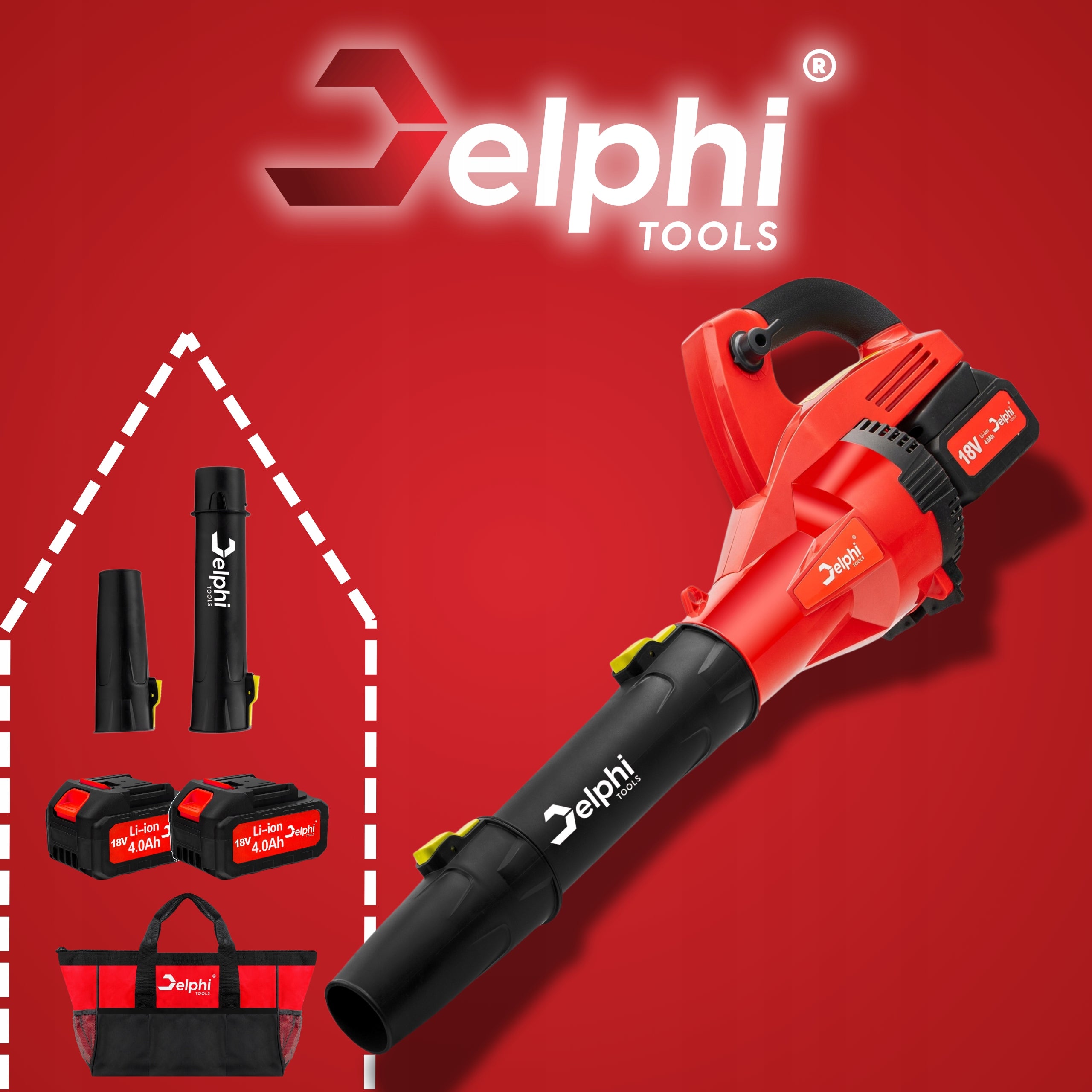 LEAF BLOWER CORDLESS DEHUMIDIFICATION GARDEN GRASS WIRELESS AKU Brand Delphi tools