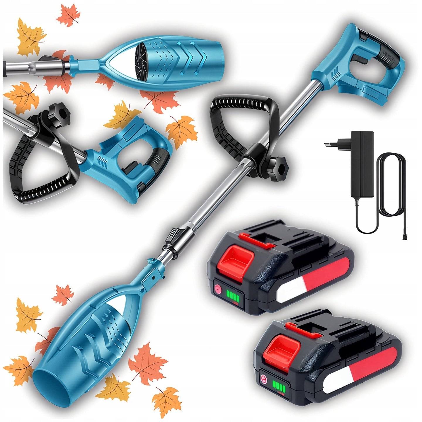 LEAF BLOWER CORDLESS GARDEN FOR GRASS DEHUMIDIFICATION STRONG 2xAKU