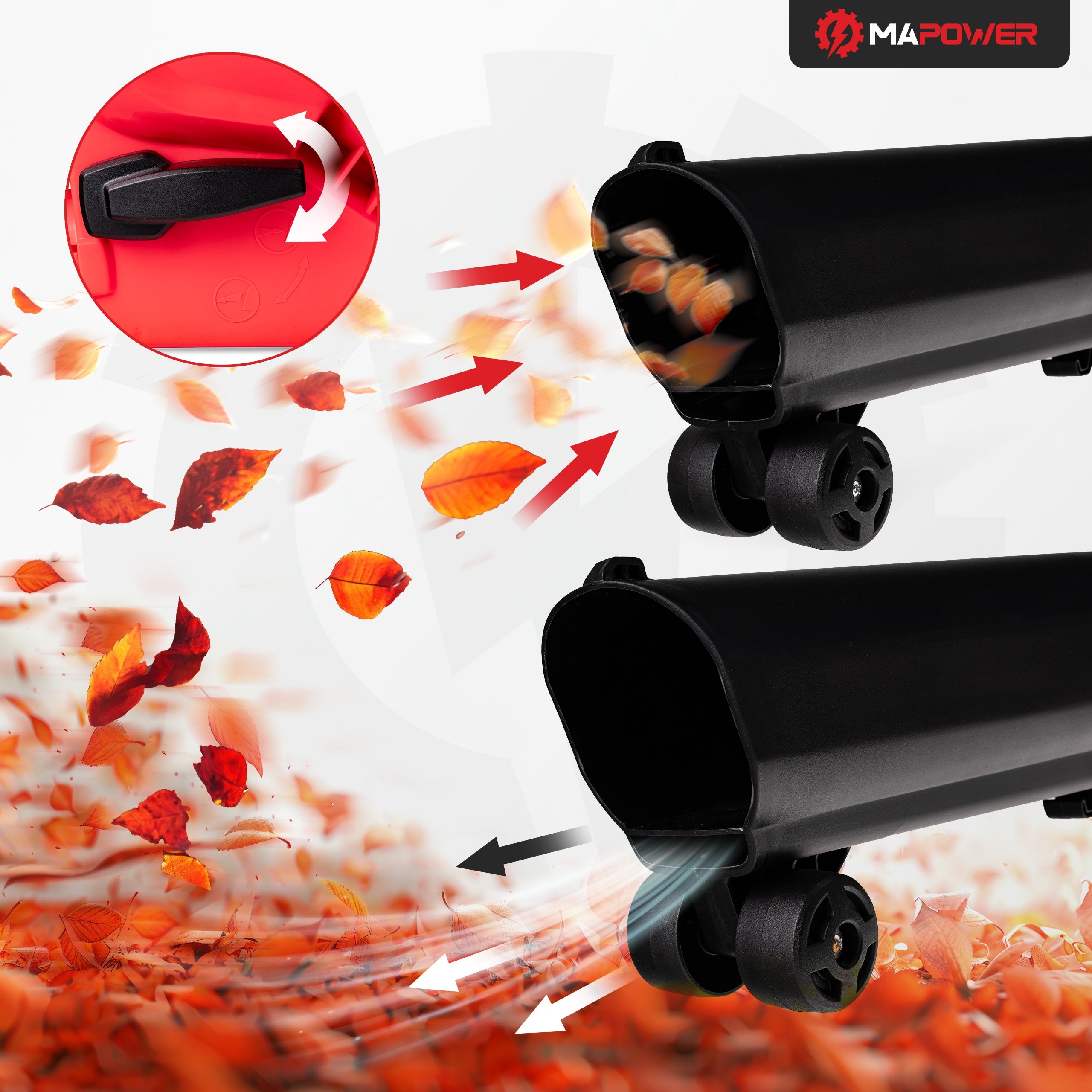 LEAF BLOWER ELECTRIC WITH SHREDDER LEAF VACUUM CLEANER 3in1 3000W Manufacturer code MPLV01