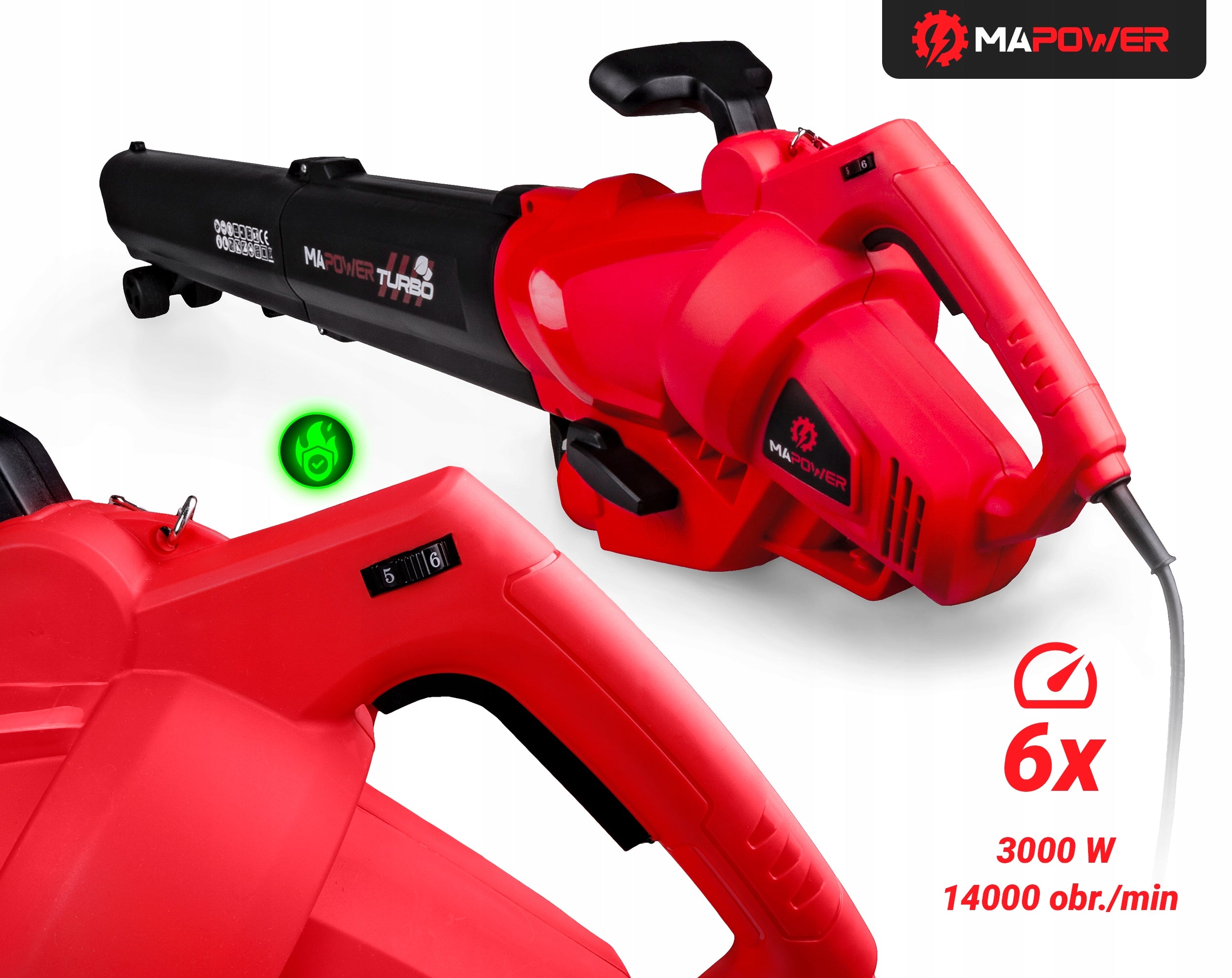 LEAF BLOWER ELECTRIC WITH SHREDDER LEAF VACUUM CLEANER 3in1 3000W Power supply electrical