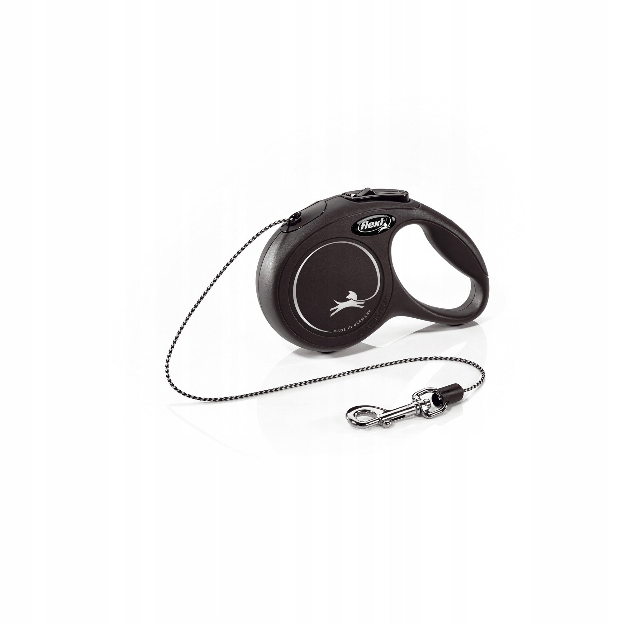 LEASH FLEXI CLASSIC BLACK CORD XS 3M