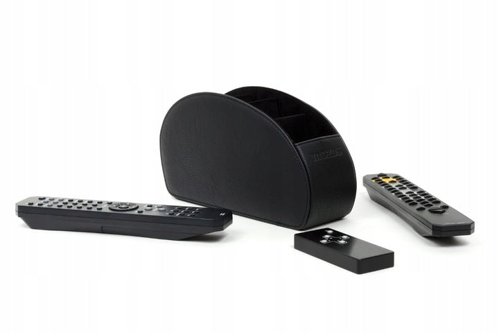 LEATHER CASE ORGANIZER STAND FOR REMOTE CONTROL PHONES Brand Mozos