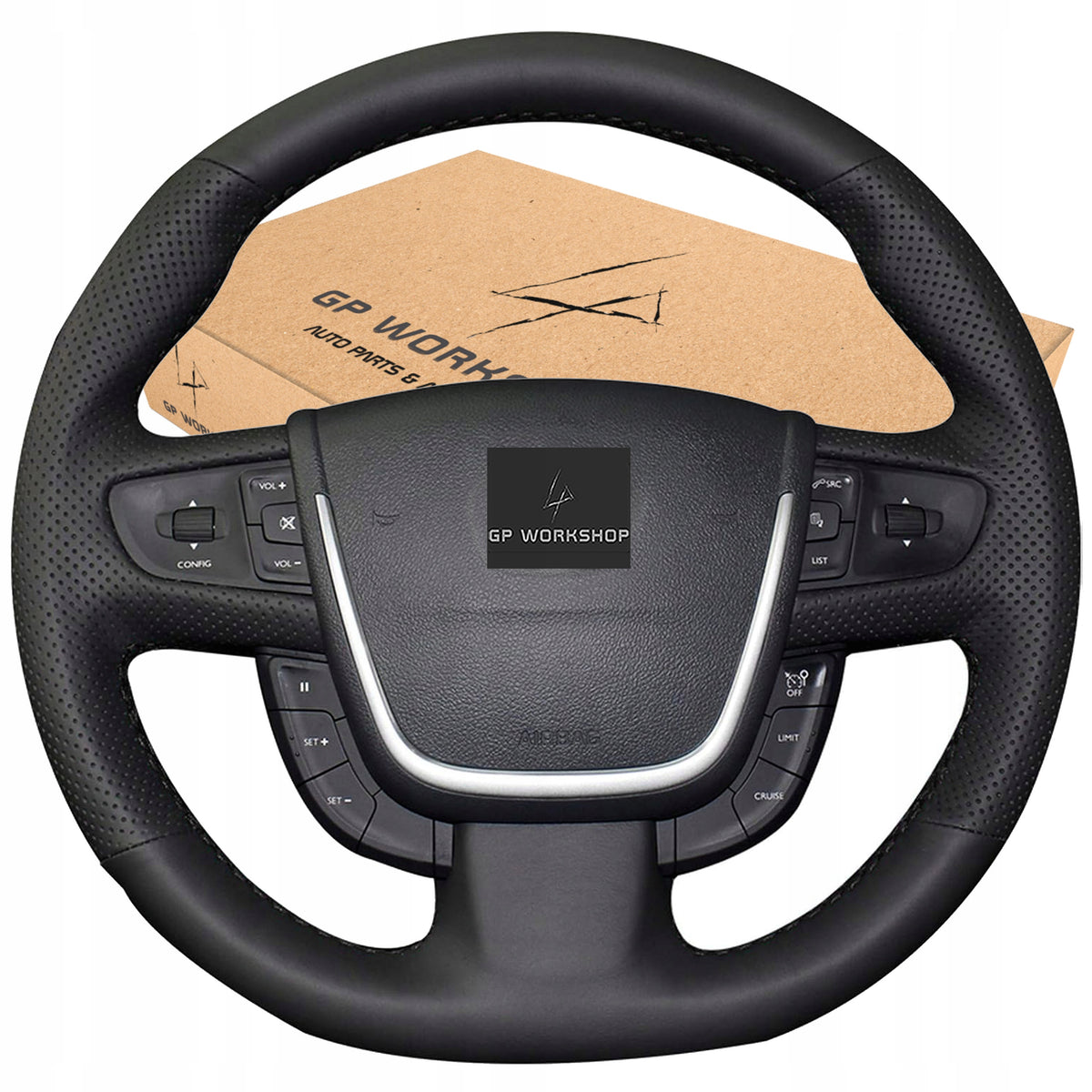 LEATHER STEERING WHEEL COVER FOR PEUGEOT 508 2011-2018 Manufacturer's catalog number GPworkshop5905600792629