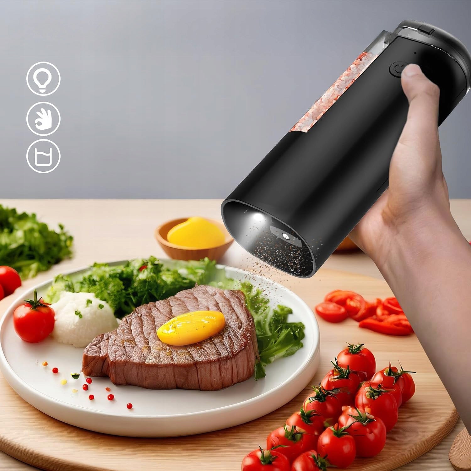 LECTRIC SALT AND PEPPER GRINDER SPICES GRINDING ADJUSTMENT SET X2 Brand no brand