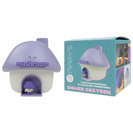 LED Air Humidifier Mushroom Purple MARY'S Packaging status original