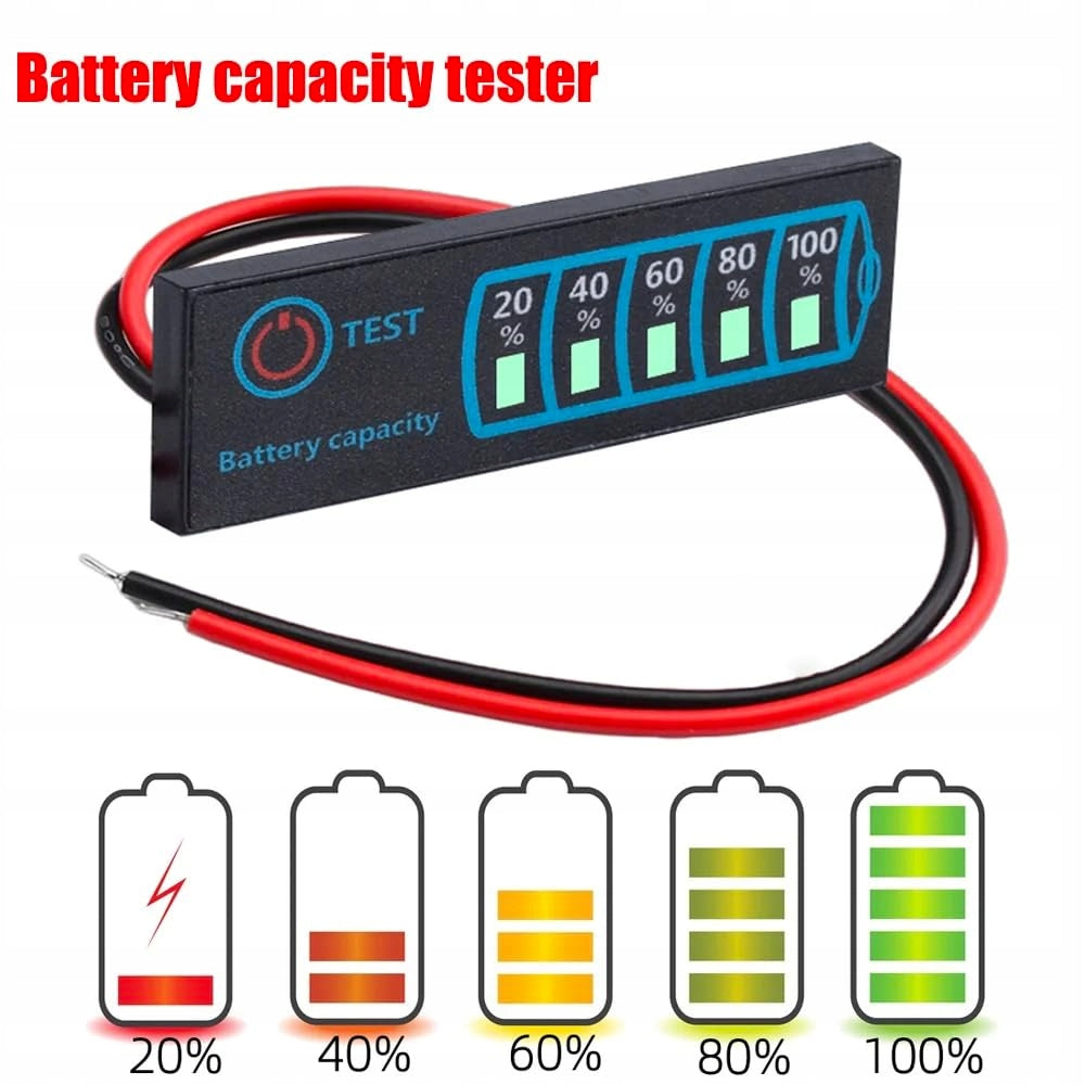 LED BATTERY MONITOR DC 5 30V VOLTAGE INDICATOR FOR CARS MOTORCYCLE Brand DollaTek