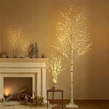 LED BIRCH Tree 150cm White WARM LIGHTS CHRISTMAS TREE DECORATION