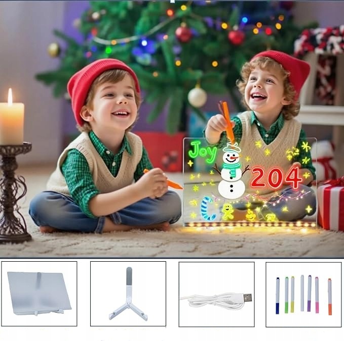 LED BOARD WITH COLORS, GLOWING BULLETIN BOARD 30X20 CM Manufacturer code 0769654529809