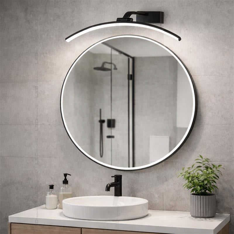 LED Bathroom Wall Lamp 12W 60cm Lamp Over Wall Mirror Round Bent Manufacturer code K062