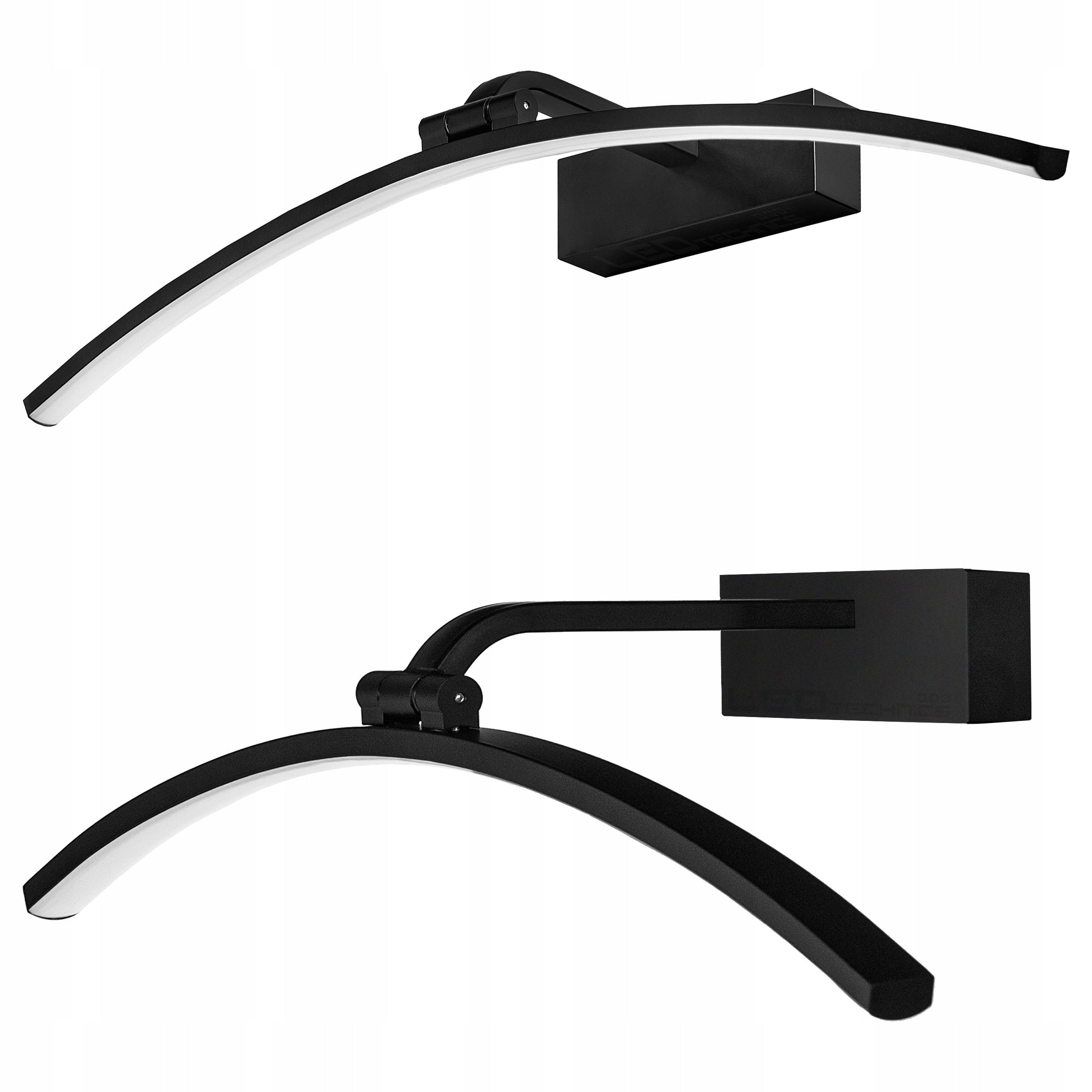 LED Bathroom Wall Lamp 12W 60cm Lamp Over Wall Mirror Round Bent