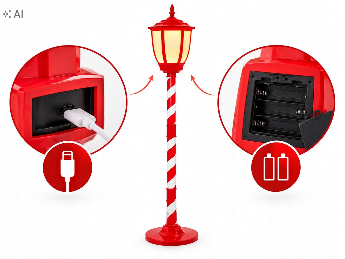 LED CHRISTMAS LANTERN 150 CM RED WARM WHITE USB DECORATION SANTA CLAUS Manufacturer code 5905629923868