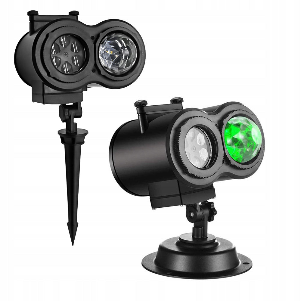 LED CHRISTMAS PROJECTOR 12 PATTERNS OUTDOOR WATER WAVE EFFECT REMOTE CONTROL