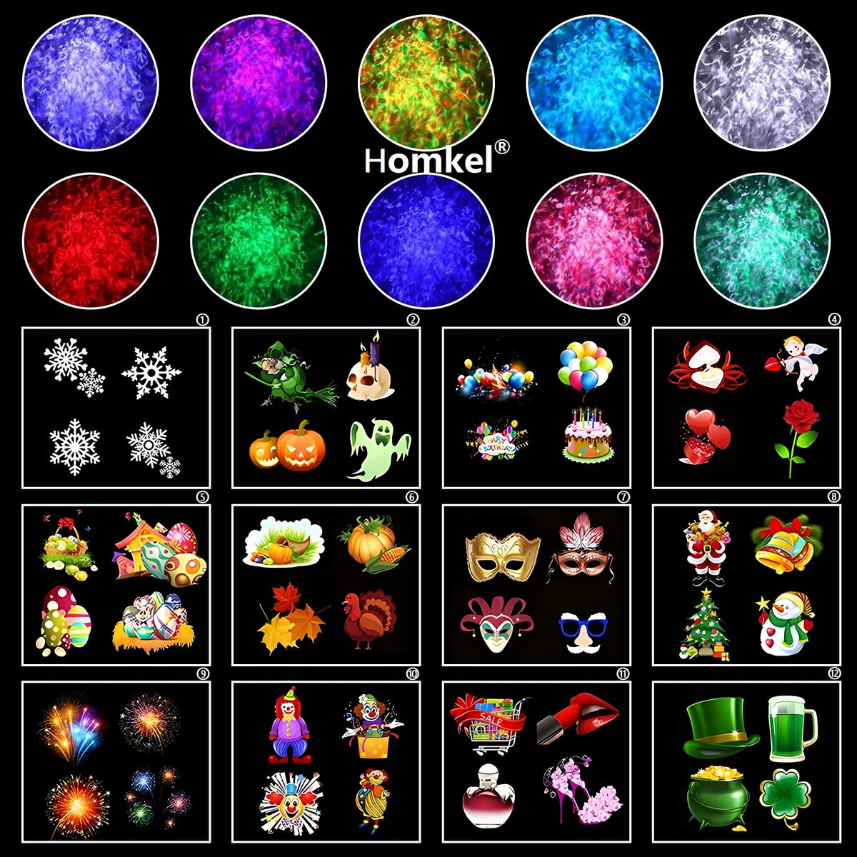 LED CHRISTMAS PROJECTOR REMOTE CONTROL CHRISTMAS 64 PATTERNS CHRISTMAS EVE EAN (GTIN) 5905793562108