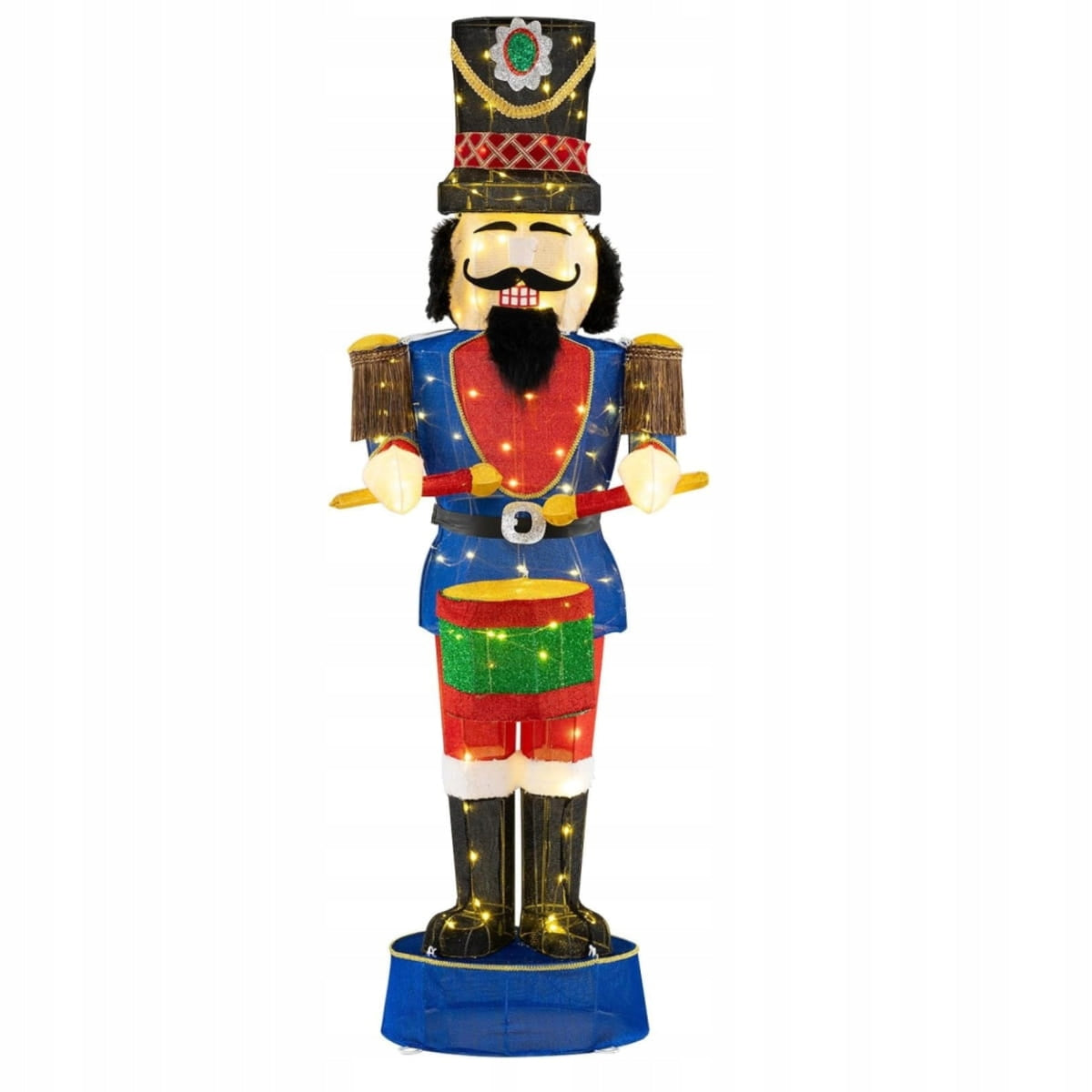 LED Christmas Decorations Nutcracker with Drums