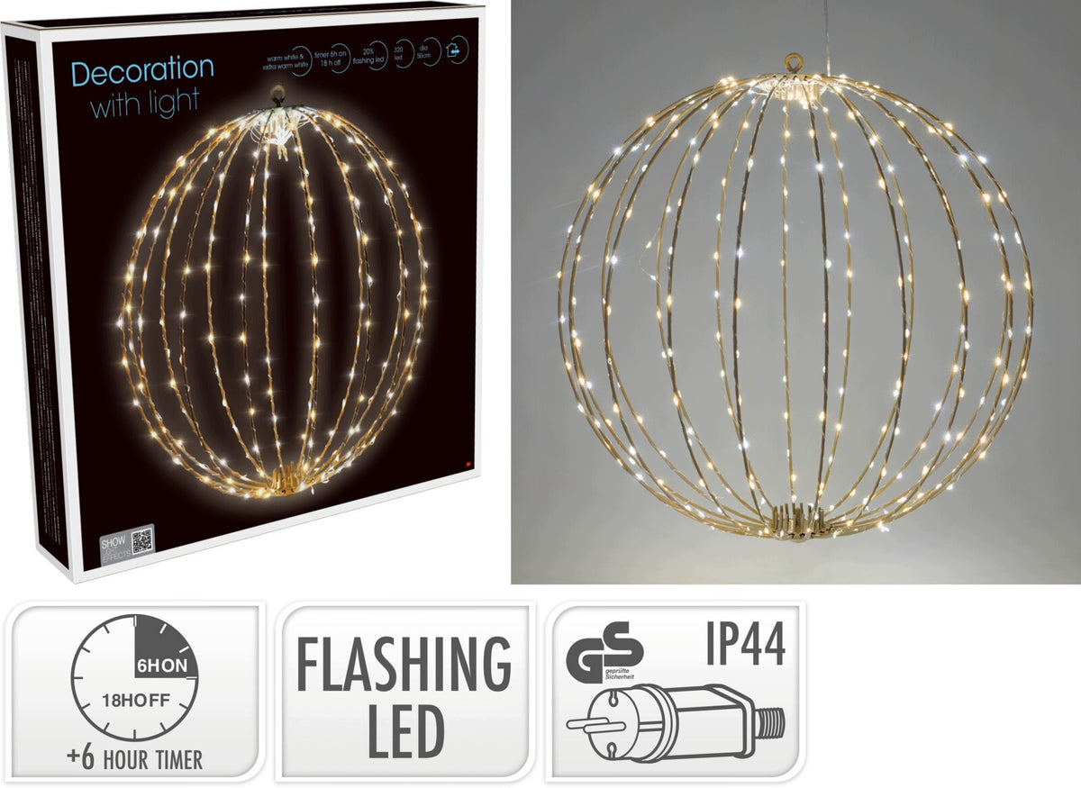LED Christmas Light Ball Folding Hanging 50cm
