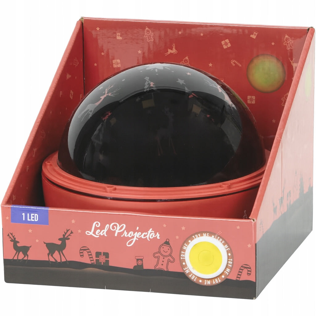 LED Christmas Light Projector with Reindeer and Christmas Tree Figurines