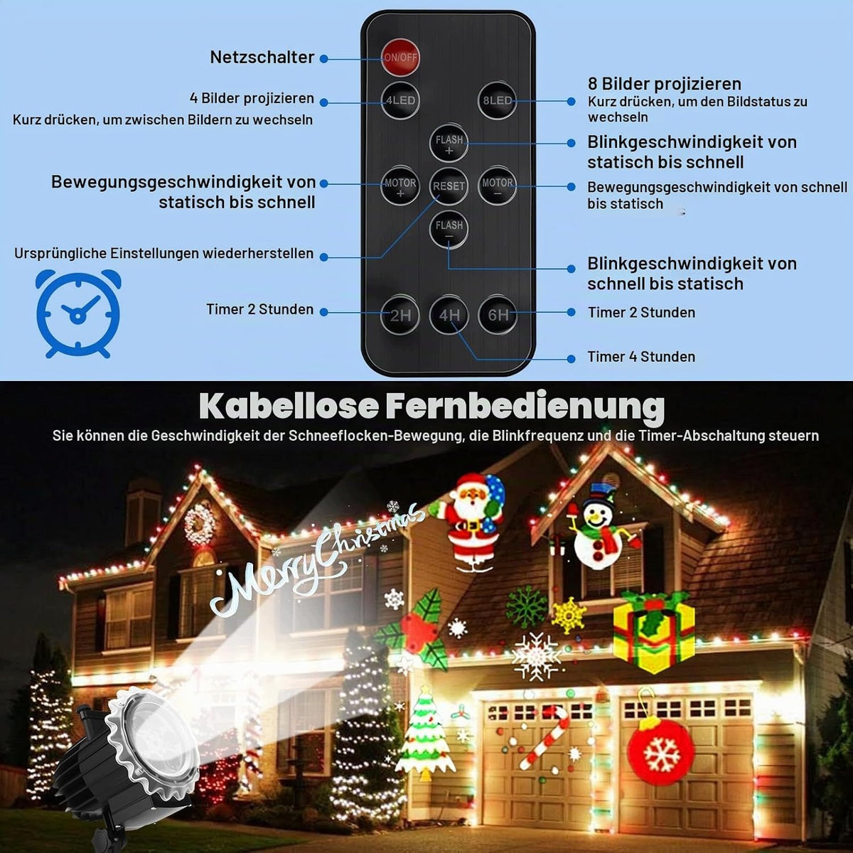 LED Christmas Projector Outdoor Halloween Christmas 80 Patterns Brand no brand