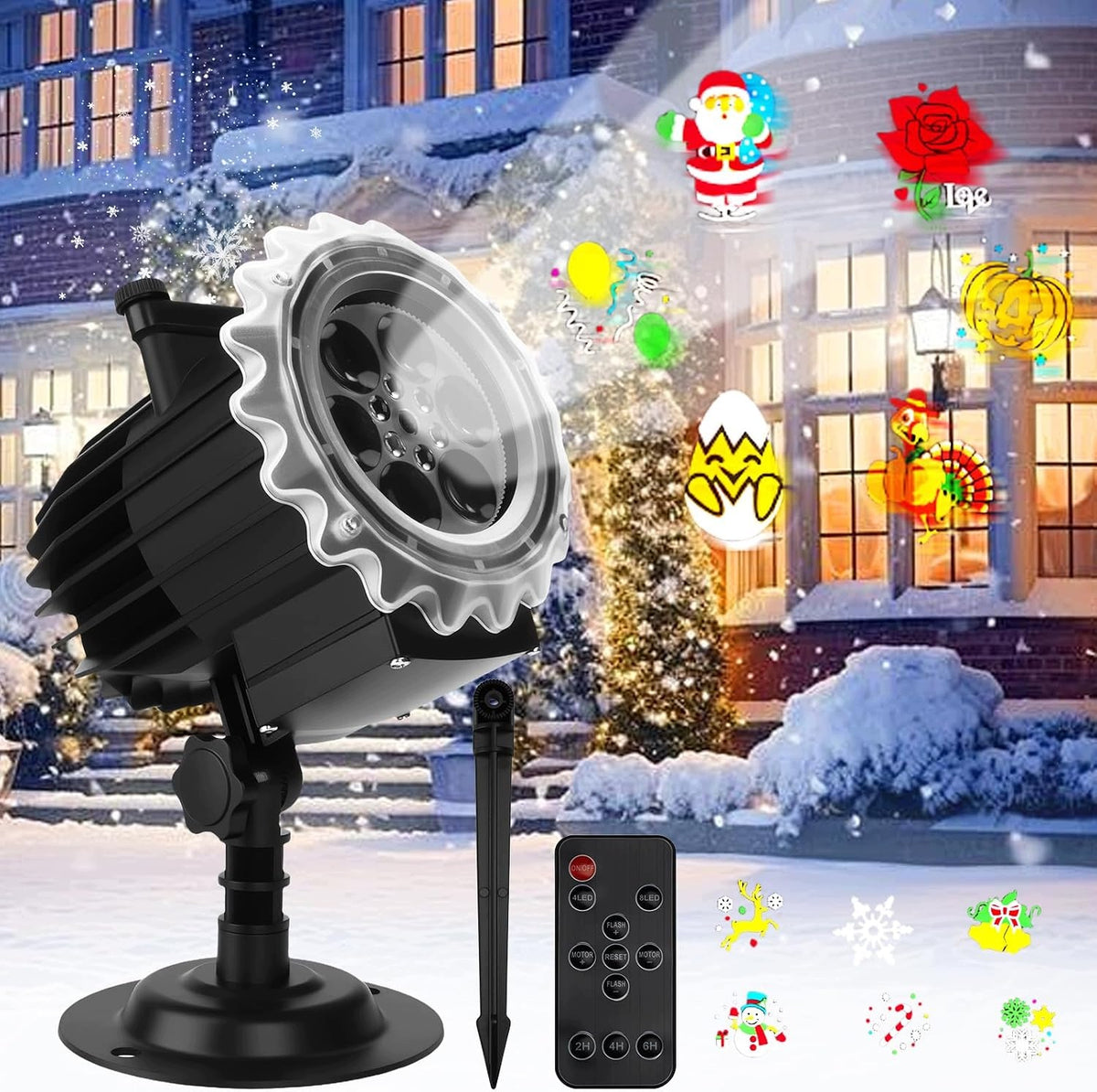 LED Christmas Projector Outdoor Halloween Christmas 80 Patterns