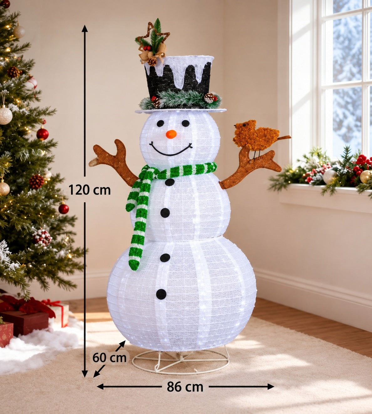 LED Christmas Snowman 120 cm Glowing Garden Decoration Christmas Manufacturer code bezmarki