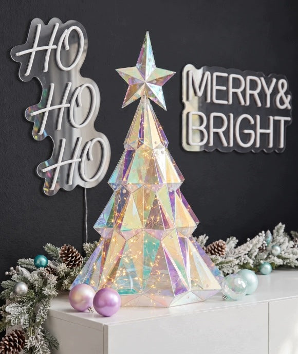 LED Christmas Tree Glowing Holographic 3D Christmas Iridescent USB Brand Eldor
