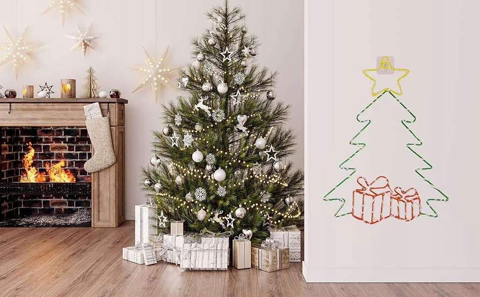 LED Christmas Tree for Door Wall Hanging with Remote Control Lights 98cm Manufacturer code X00246XQTX