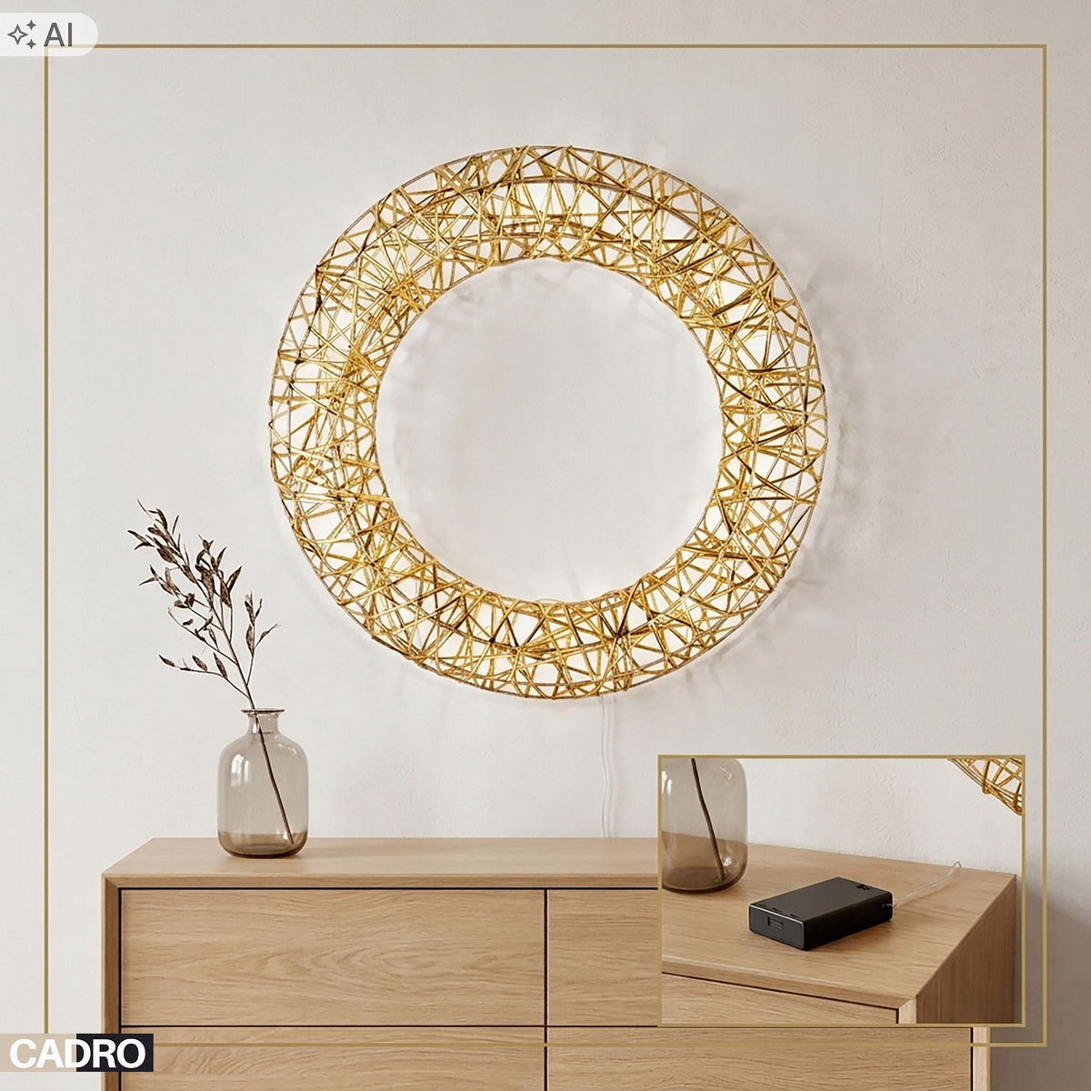 LED Christmas Wreath Glowing 40 cm Hanging Ornament for Christmas Manufacturer code Wieniec świąteczny LED świecący 40 cm