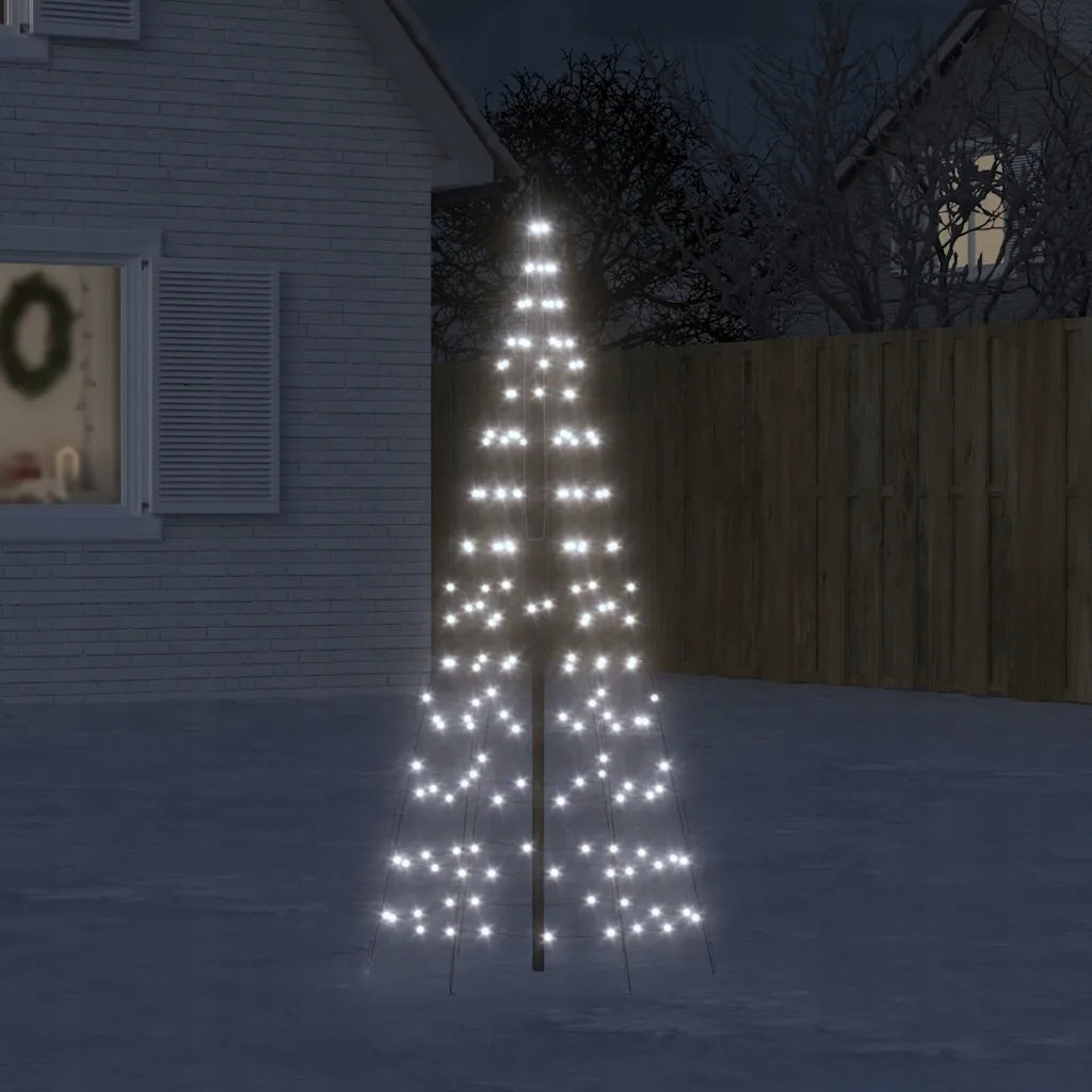 LED Christmas tree on mast 200 LED Cold white 180 cm Brand VidaXL