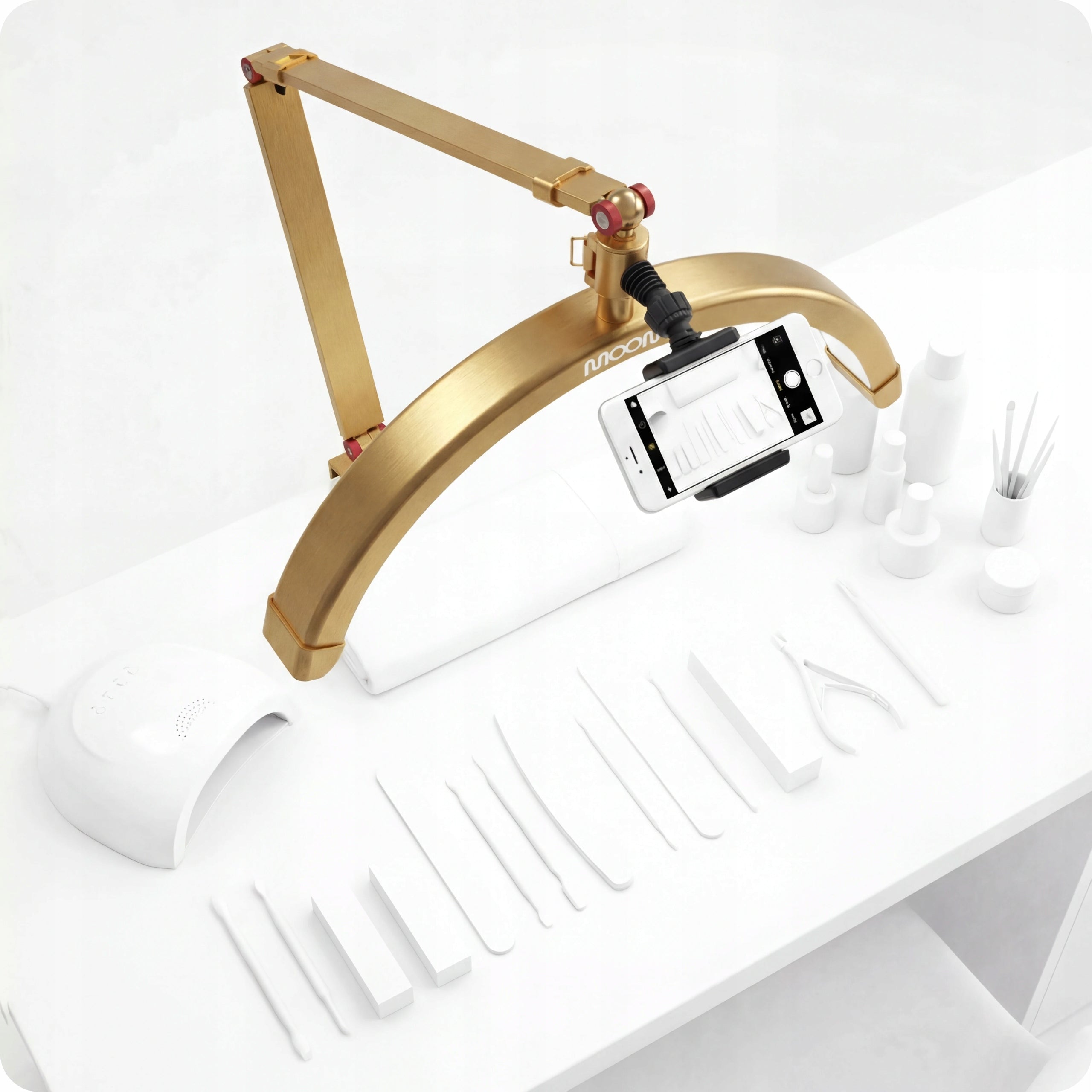 LED Cosmetic Lamp MOON Arch 20W For Eyelashes For Desk Gold 42 cm Manufacturer code PRE-K600-15-LA-004-5000