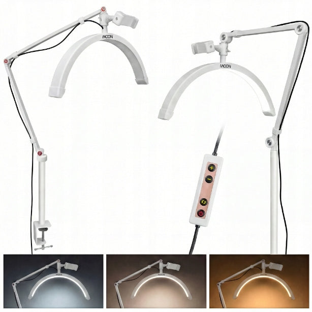 LED Cosmetic Lamp MOON Arch 20W For Eyelashes For Desk White 42 cm