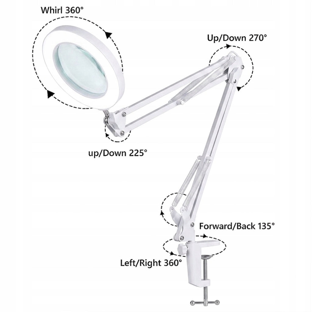 LED Cosmetic Magnifier Lamp 24W Magnifying For Desk White 83 cm Brand Calissimo