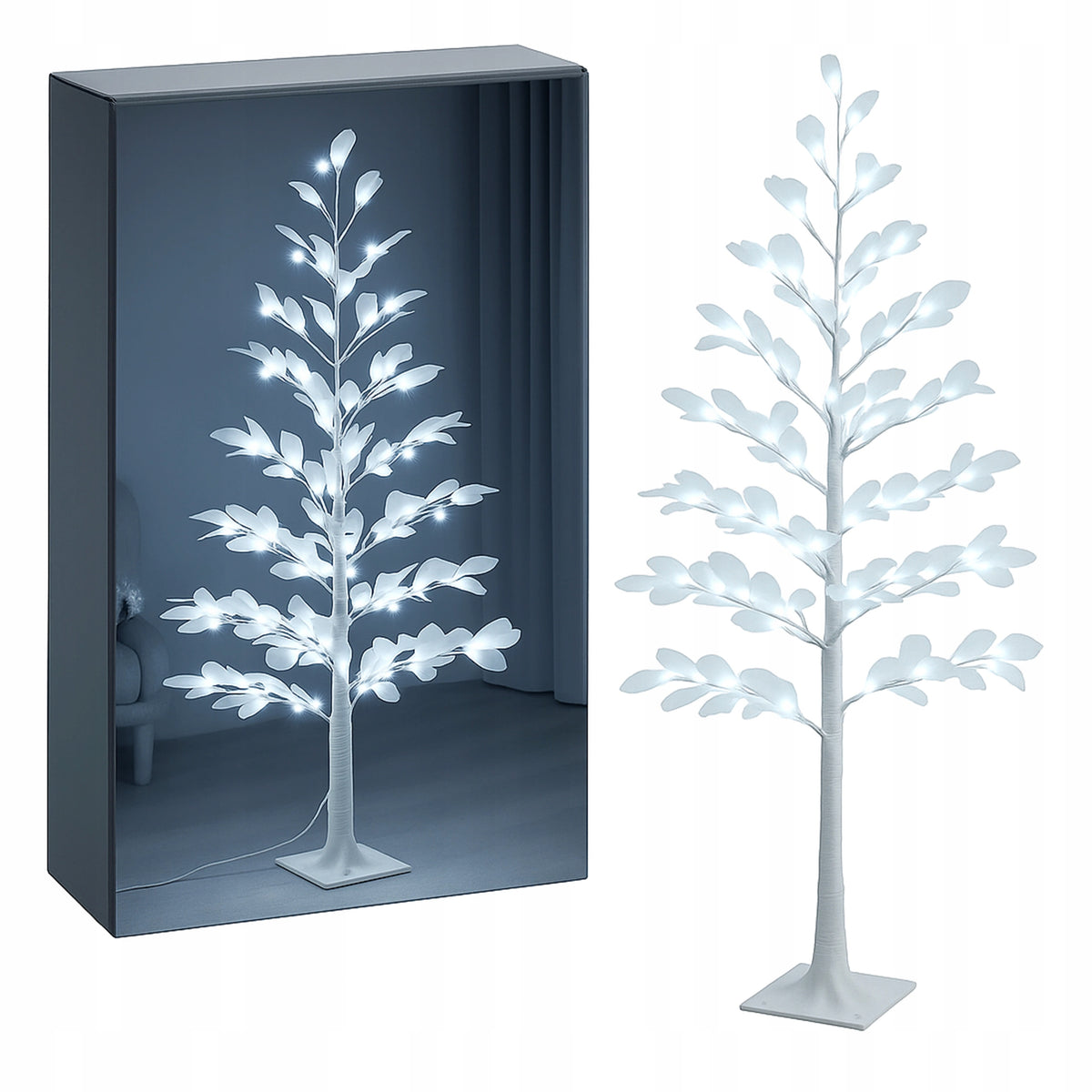 LED Decorative Tree Ginkgo 160 cm - Cold White Christmas Ornament