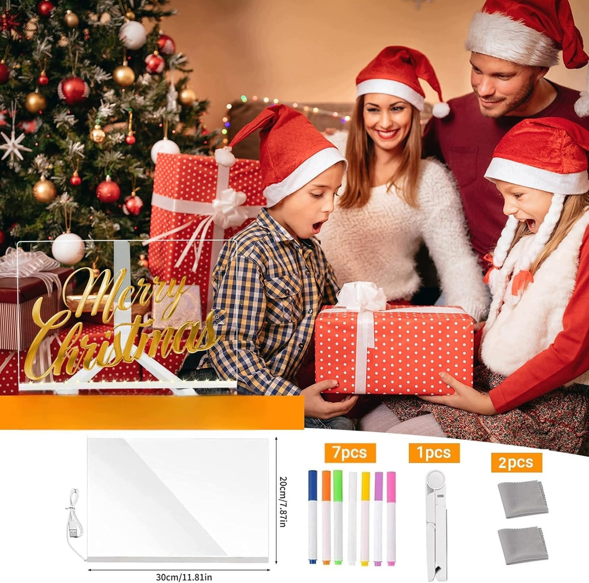 LED Drawing Acrylic Board for Kids with Illuminated Pens Durable Packaging status original