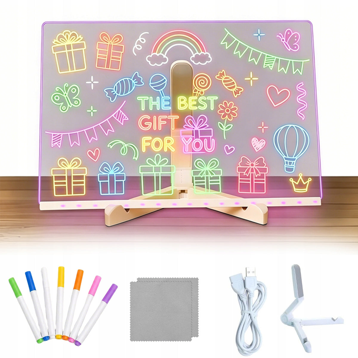 LED Drawing Board for Kids with Illuminated Pens,Lighting Toy