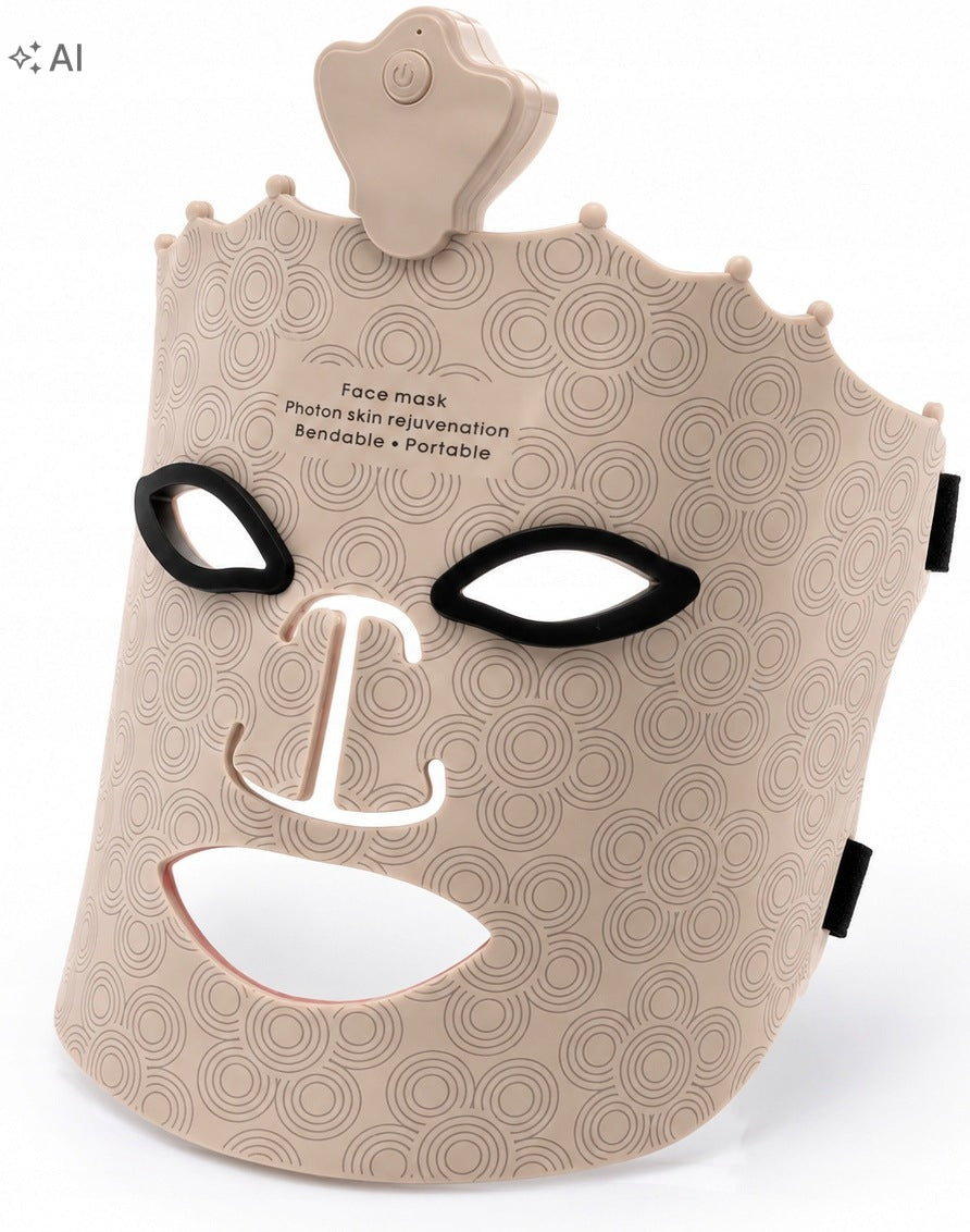 LED FACE MASK 7 COLORS LIGHT THERAPY PHOTOTHERAPY SKIN REJUVENATION
