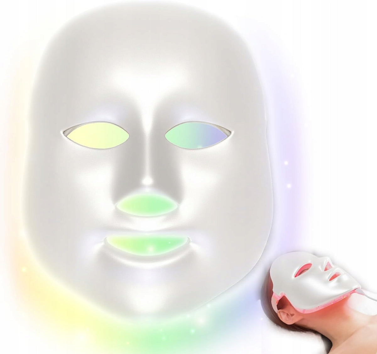 LED FACE MASK PHOTOTHERAPY PHOTON LIGHT ANTI-AGING 7 COLORS BOWKA