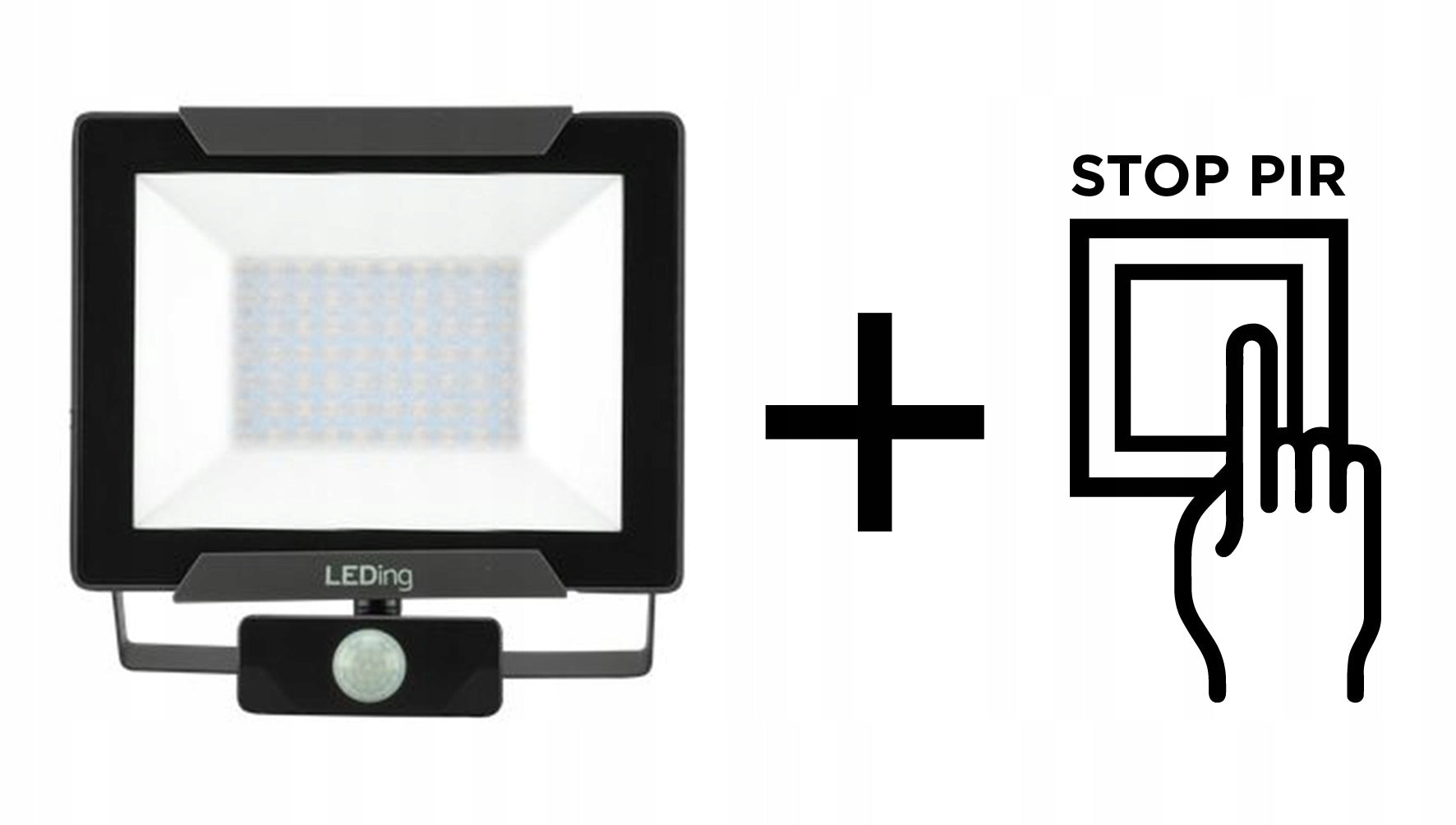 LED FLOODLIGHT HALOGEN LAMP 50W 4000lm 4000K PIR + STOP PIR