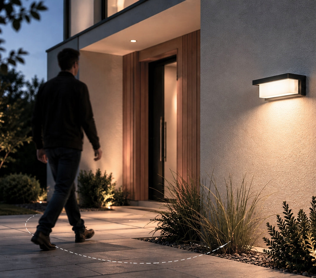LED Facade Lamp 11W Outdoor Garden Wall Lamp 230V + Motion Sensor Manufacturer code 7373