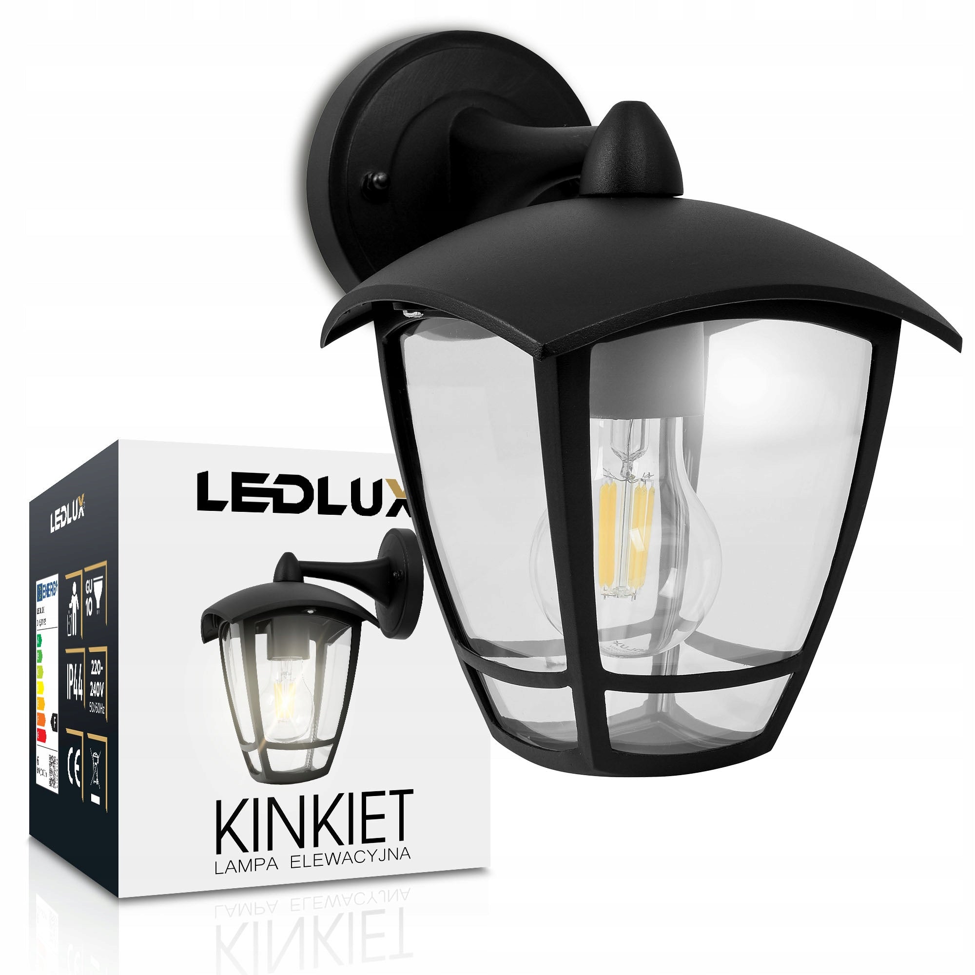 LED Facade Lamp Garden Wall Lamp Lantern Black E27 for Garden Manufacturer code LX-9119 BLACK