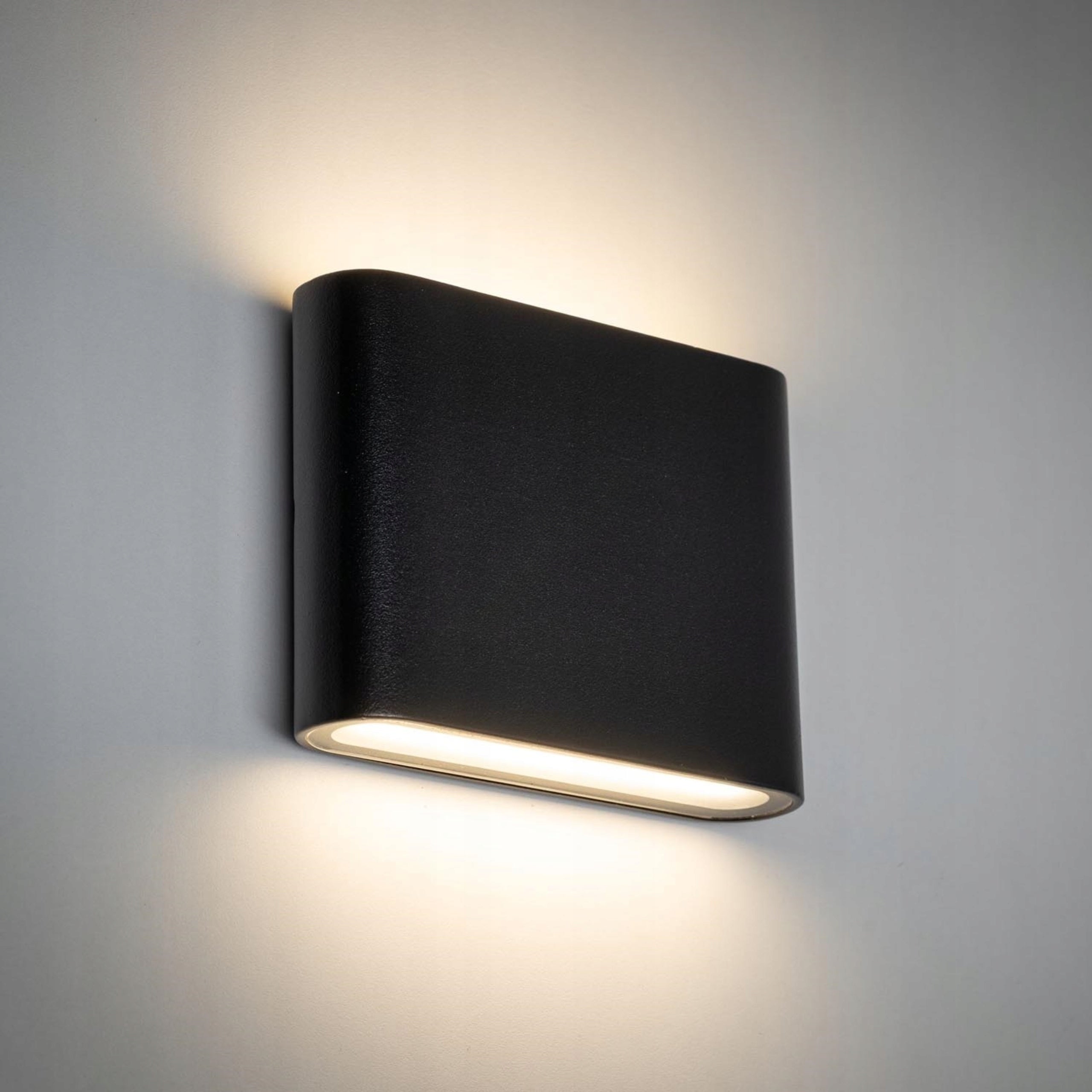 LED Facade Wall Lamp Outdoor Garden Wall Lamp Black 6W Strong Length/height 9 cm