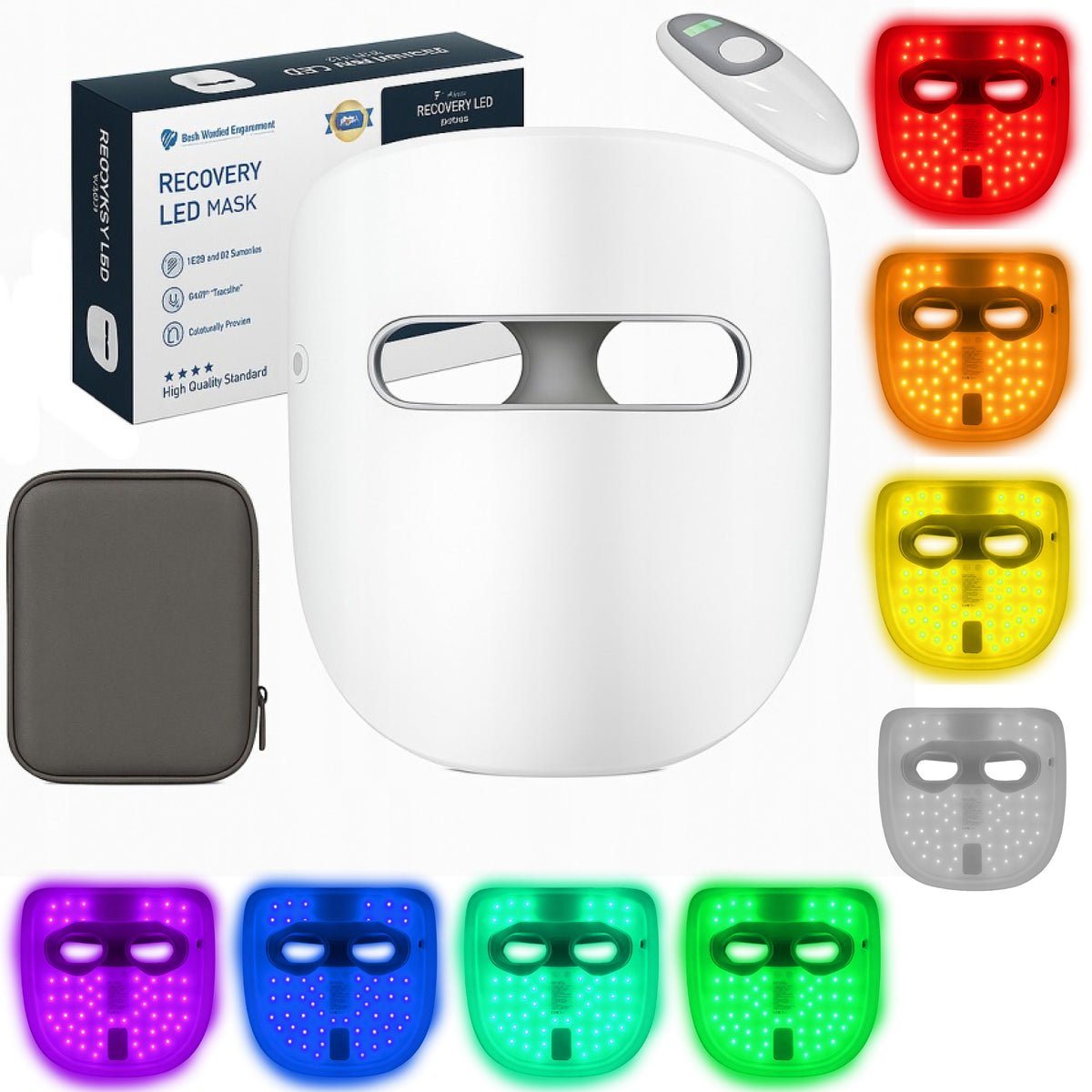 LED Face MASK 9 Colors PHOTOTHERAPY ANTI-aging acne Packaging status original