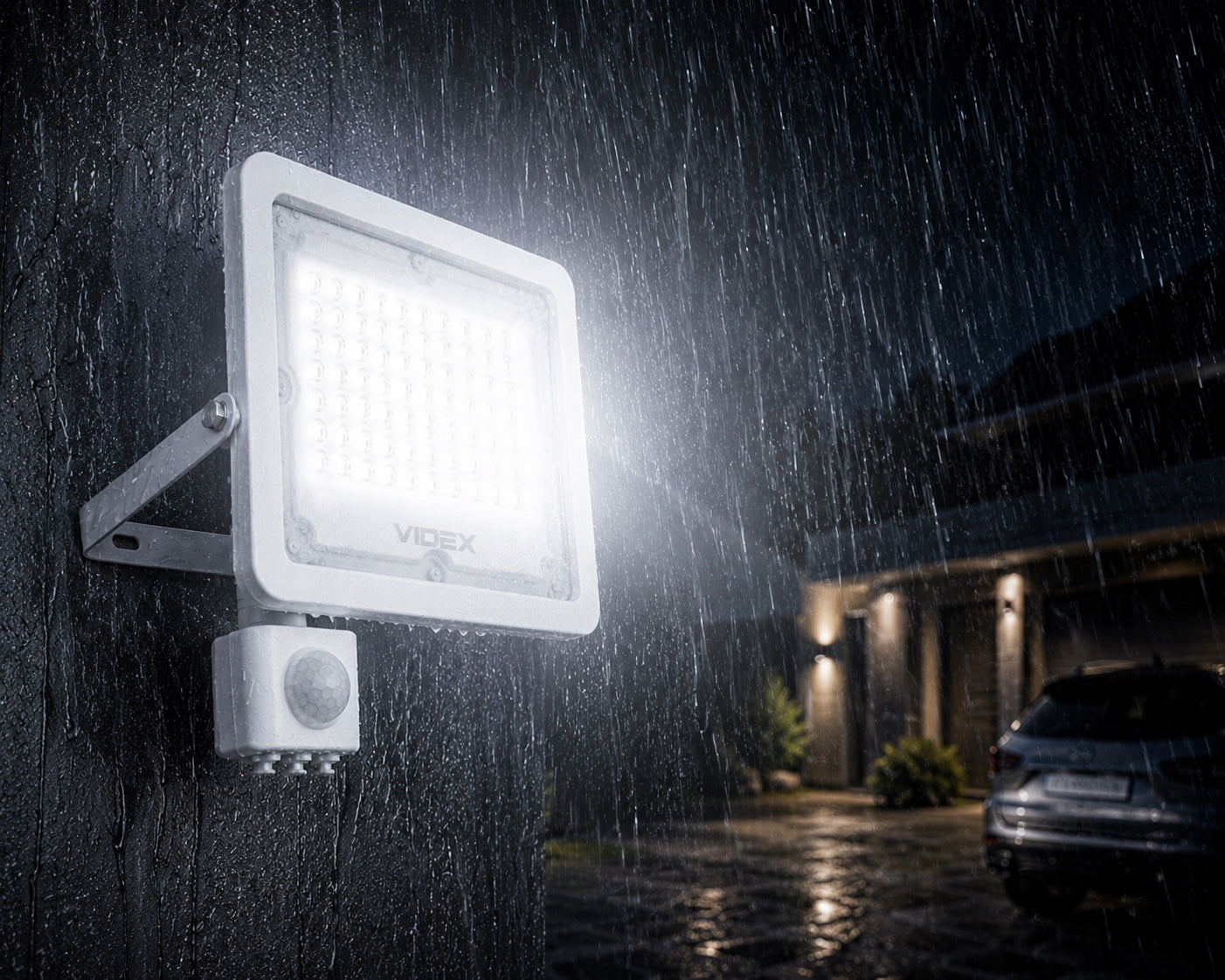 LED Floodlight With Motion Sensor Halogen Construction Headlight Lamp 50W Manufacturer code VLE-F2e-505W-S
