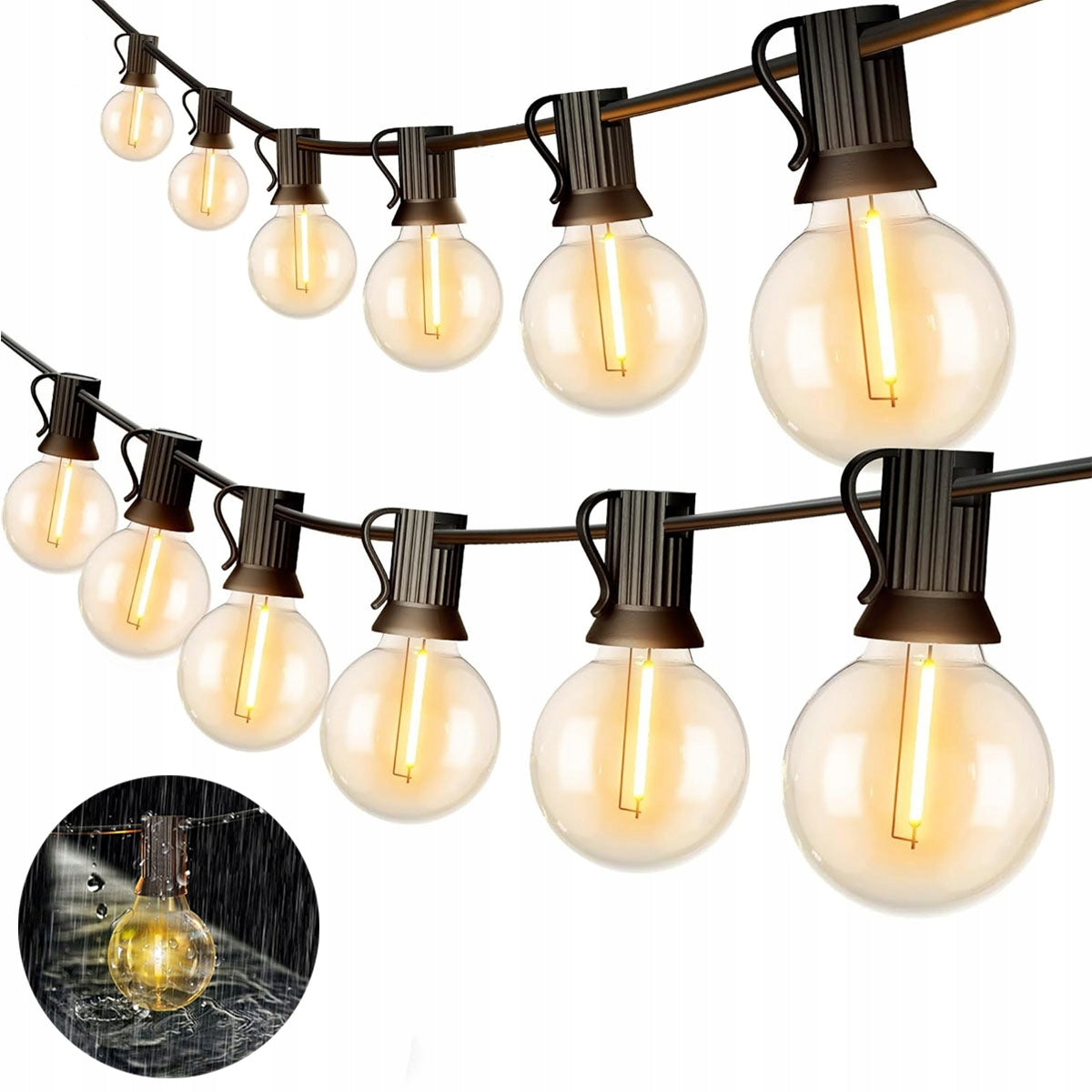 LED GARDEN GARLAND 1 0 BULBS STRONG CURTAIN HANGING FOR ELECTRICITY 230V