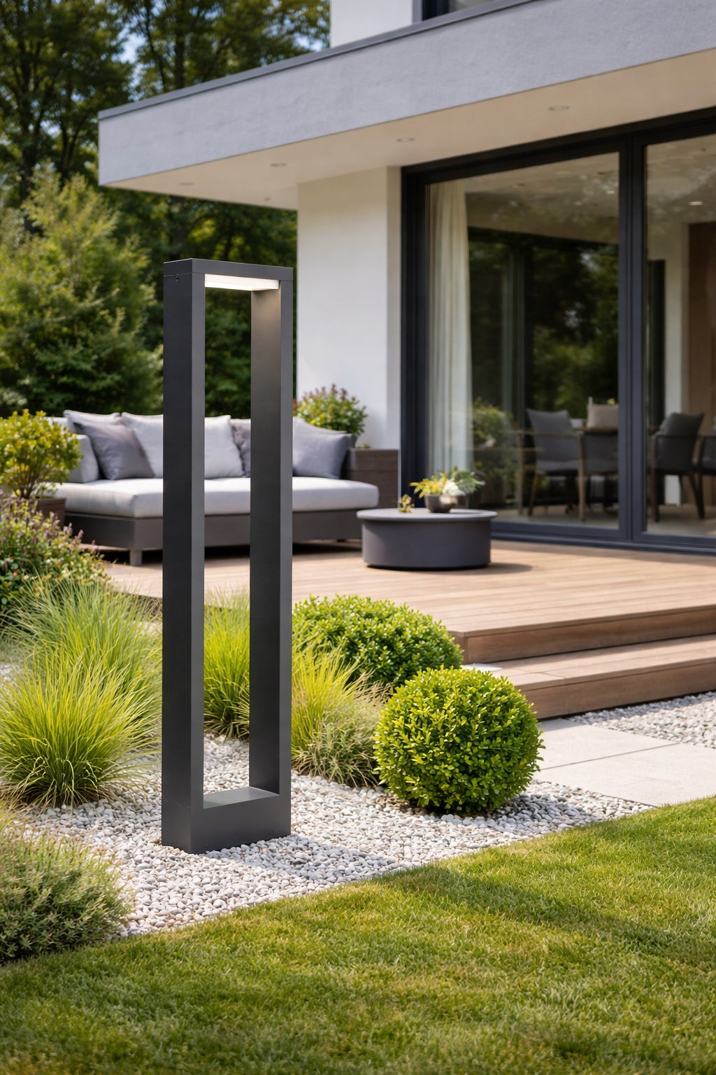LED Garden Lamp 10W Standing Garden Post 60 cm PREMIUM Black Power supply mains