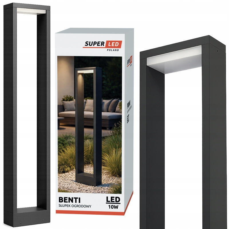 LED Garden Lamp 10W Standing Garden Post 60 cm PREMIUM Black