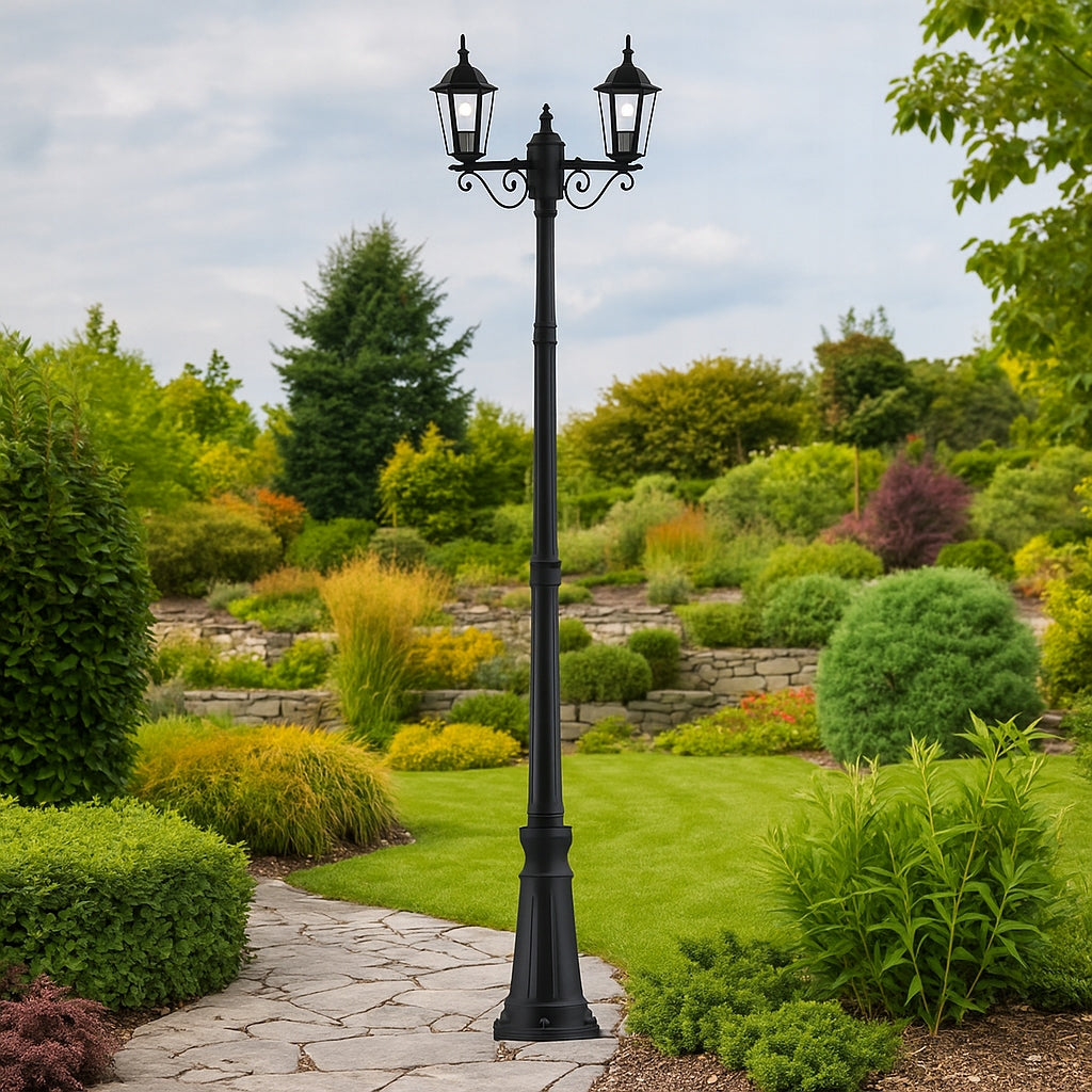 LED Garden Lamp 227cm Standing Outdoor Lantern 2x E27 Post POLE Manufacturer code 5906333379873