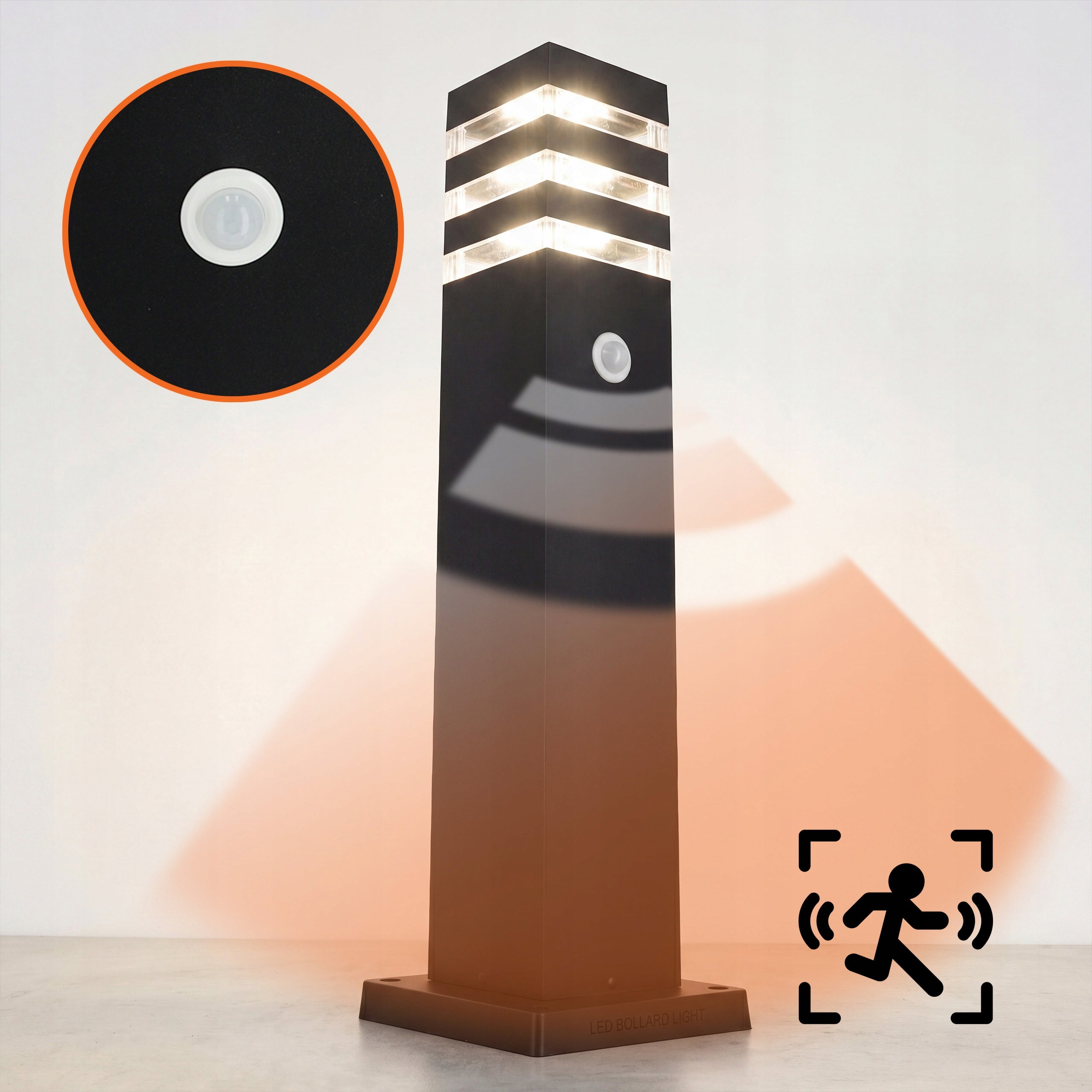 LED Garden Lamp 50cm E27 Outdoor Standing Post IP54 + Motion Sensor Manufacturer code Lampa Do Ogrodu 7066