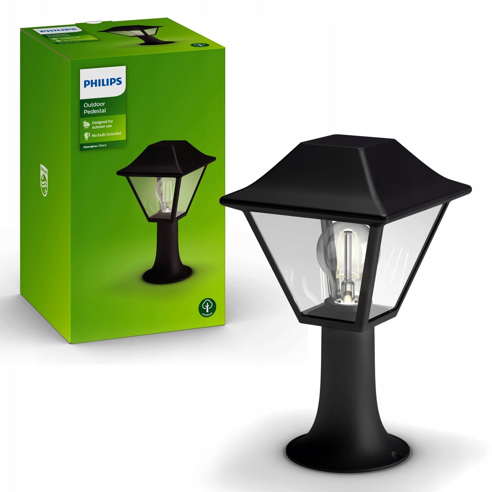 LED Garden Lamp Outdoor PHILIPS ALPENGLOW E27 STANDING POST 30cm