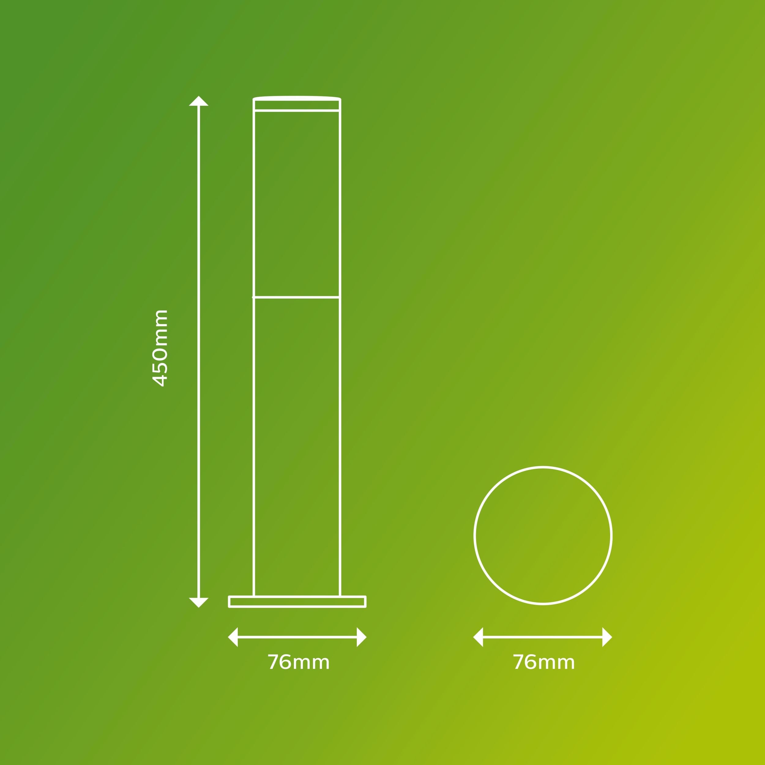 LED Garden Lamp Outdoor PHILIPS UTRECHT E27 IP44 STANDING POST 45cm Power supply mains